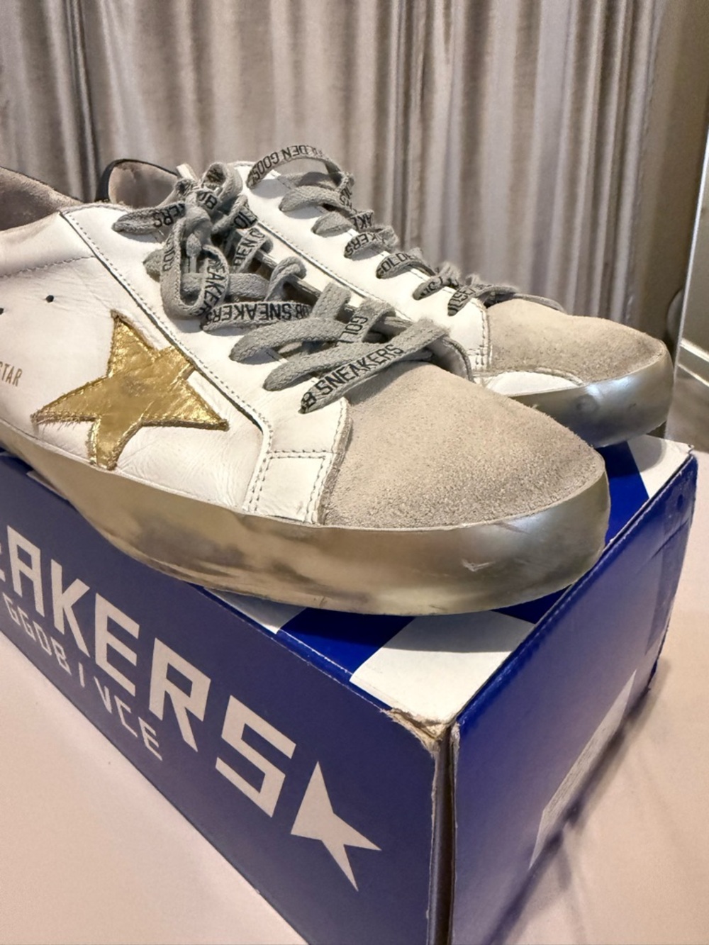 Golden Goose White Gold Star Low-Top Sneakers Size 44 - Picture 9 of 16
